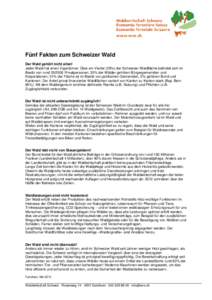 130523Fünf Fakten zum Schweizer Wald 1