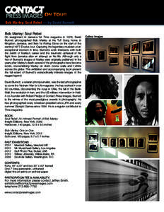 Bob Marley: Soul Rebel — by David Burnett Bob Marley: Soul Rebel On assignment in Jamaica for Time magazine in 1976, David Burnett photographed Bob Marley at his Tuff Gong home in Kingston, Jamaica, and then for Rollin