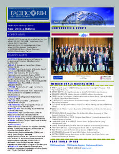 P A CIFIC RIM A D VIS ORY CO UNCIL  Pacific Rim Advisory Council June 2014 e-Bulletin