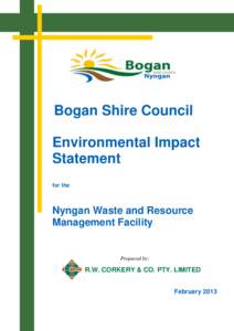 Bogan Shire Council Environmental Impact Statement for the  Nyngan Waste and Resource