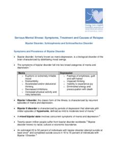 Schizophrenia and Bipolar Disorder: What are these illnesses