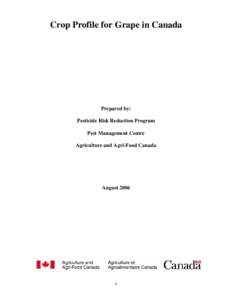 Crop Profile for Grape in Canada