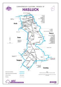 COMMONWEALTH ELECTORAL DIVISION OF WA HASLUCK GREAT NORTHERN HWY