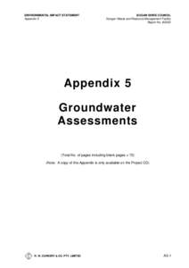 ENVIRONMENTAL IMPACT STATEMENT Appendix 5 BOGAN SHIRE COUNCIL Nyngan Waste and Resource Management Facility Report No[removed]