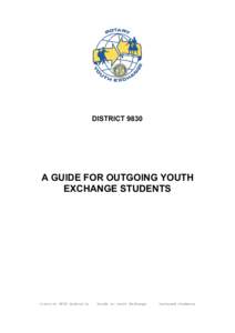 DISTRICTA GUIDE FOR OUTGOING YOUTH EXCHANGE STUDENTS  	
  