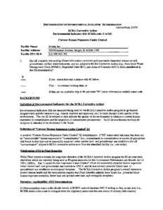 RCRA Corrective Action Environmental Indicators Determinatrion for Solutia Inc Sauget, IL