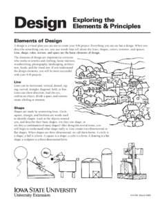 Design  Exploring the Elements & Principles  Elements of Design
