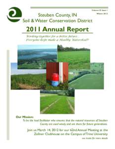 Volume 35 Issue 1  Steuben County, IN Soil & Water Conservation District  Winter 2012