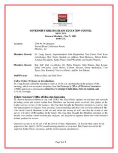 WestEd / Northern Arizona University / Michael Sampson / Craig Barrett / Arizona / John Huppenthal / Education / American Association of State Colleges and Universities / Education theory