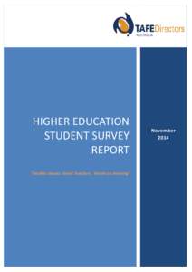 HIGHER EDUCATION STUDENT SURVEY REPORT ‘Smaller classes. Great Teachers. Hands on learning’  November