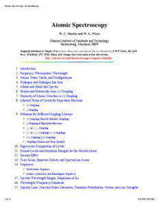 Atomic Spectroscopy: An Introduction  Atomic Spectroscopy