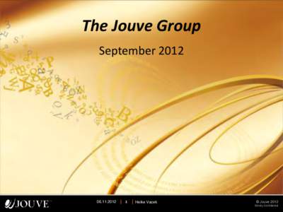 The Jouve Group September[removed]  1