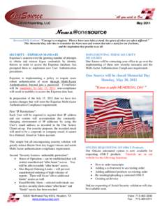 OneSource  “all you need is One” Credit Reporting, LLC