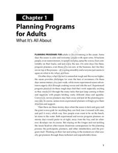 Chapter 1  Planning Programs for Adults RI