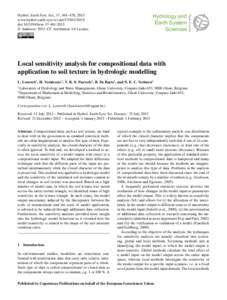 Soil physics / Process management / Sensitivity analysis / Compositional data / Perturbation theory / Pedotransfer function / Soil / Mathematics / Science / Physics / Scientific modeling