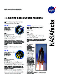 STS-134 / STS-131 / STS-130 / STS-132 / Space Shuttle Endeavour / Space Shuttle Atlantis / STS-133 / Space Shuttle / Richard Mastracchio / Spaceflight / Spacecraft / Manned spacecraft