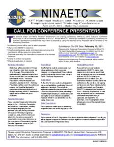 Microsoft Word - NINAETC Call for Presenters_2012[removed]doc