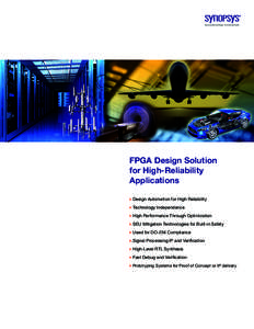 FPGA Design Solution for High-Reliability Applications `` Design Automation for High Reliability ``