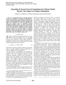 Ensemble of Neural Network Emulations for Climate Model Physics: The Impact on Climate Simulations [IJCNN1358]