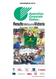 corporategames.net.au  Results MelbourneVictoria NovemberRegistered Trade Mark of Ipro International Australia