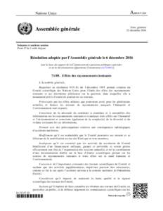 A/RESNations Unies Distr. générale 22 décembre 2016