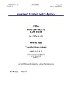 TCDS EASA.A.151 Issue 02 AIRBUS A350  Page 1/14