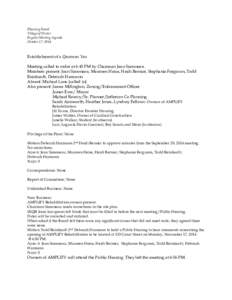 Planning Board Village of Dexter Regular Meeting Agenda October 27, 2014  	
  