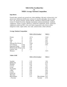 NIH-31/NIA Fortified Diet