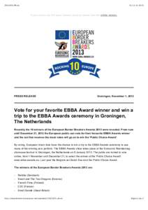 Eurosonic Noorderslag / European Border Breakers Award / Noorderslag / Music / Eurosonic Festival / Buma Cultuur / Ebba / Europe / Popular culture / Groningen / Pop music / Culture