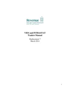 VIES and INTRASTAT Traders Manual Replacement 7 March[removed]
