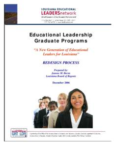 Microsoft Word - Process to Redesign Educ. Leadership Programs _10.13.09_.doc