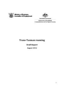 Trans-Tasman roaming Draft Report August[removed]