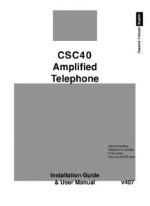 CSC40 Amplified Telephone CSC40 Amplified Telephone is available