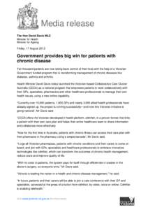 Microsoft Word[removed]Davis Government provides big win for patients with chronic disease