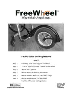 TM  Wheelchair Attachment Set-Up Guide and Registration INDEX