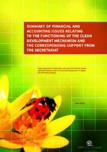 SUMMARY OF FINANCIAL AND ACCOUNTING ISSUES RELATING TO THE FUNCTIONING OF THE CLEAN DEVELOPMENT MECHANISM AND THE CORRESPONDING SUPPORT FROM THE SECRETARIAT