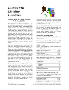 	PROFESSIONAL LIABILITY AND ITS EFFECTS: