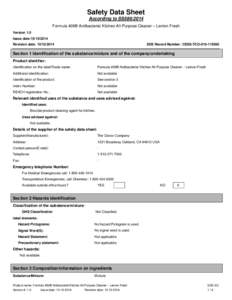 Medicine / Environmental law / Health sciences / Industrial hygiene / Safety engineering / Material safety data sheet / Hygiene / Dangerous goods / Lemon / Safety / Health / Prevention