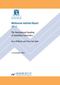 The International Standing of Australian Universities