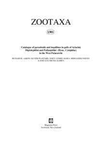 ZOOTAXA 1301 Catalogue of parasitoids and inquilines in galls of Aylacini, Diplolepidini and Pediaspidini (Hym., Cynipidae) in the West Palaearctic