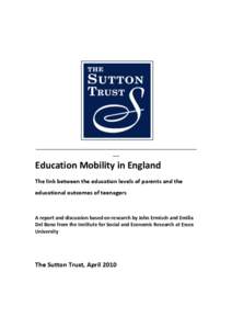 Education mobility in England