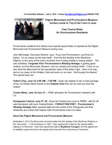 Microsoft Word - PMPM Invites to Special June Events _ Townie Week