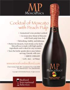 MP  MOSCAPESCA Cocktail of Moscato with Peach Pulp