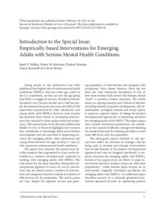 [This manuscript was published online February 19, 2015 in the Journal of Behavioral Health Services & Research. The final publication is available at Springer via http://link.springer.com/articles11414