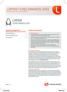 Lipper Fund Awards 2013 Methodology and Logo Guidelines LIPPER  FUND AWARDS 2013
