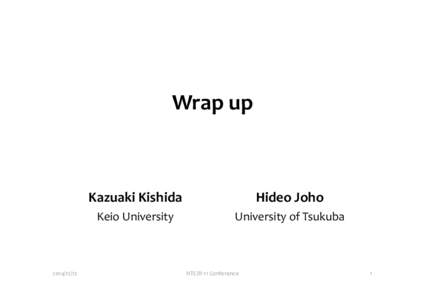 Wrap upKazuaki Kishida