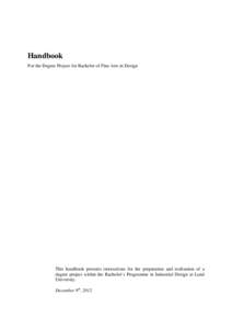 Microsoft Word - Handbook for the BA Degree Project