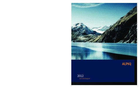 Alpiq Holding Ltd.  Alpiq Group Annual Report 2012