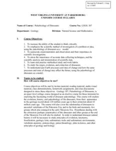 Microsoft Word - geol307uniformcoursesyllabus.doc