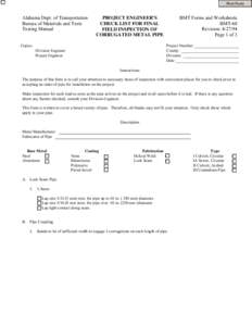 Print Form  Alabama Dept. of Transportation Bureau of Materials and Tests Testing Manual